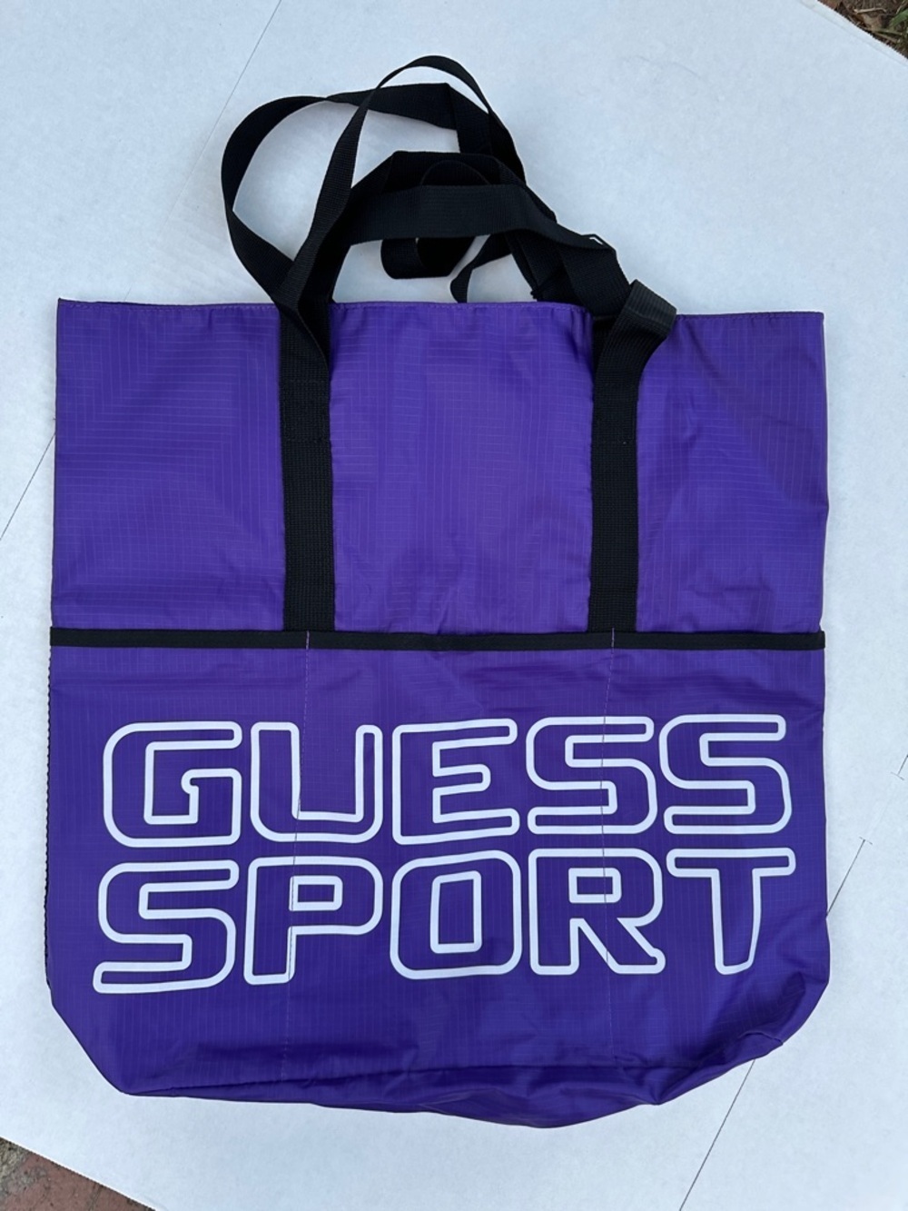 New LARGE GUESS Purple Duffel Tote with Bold Logo